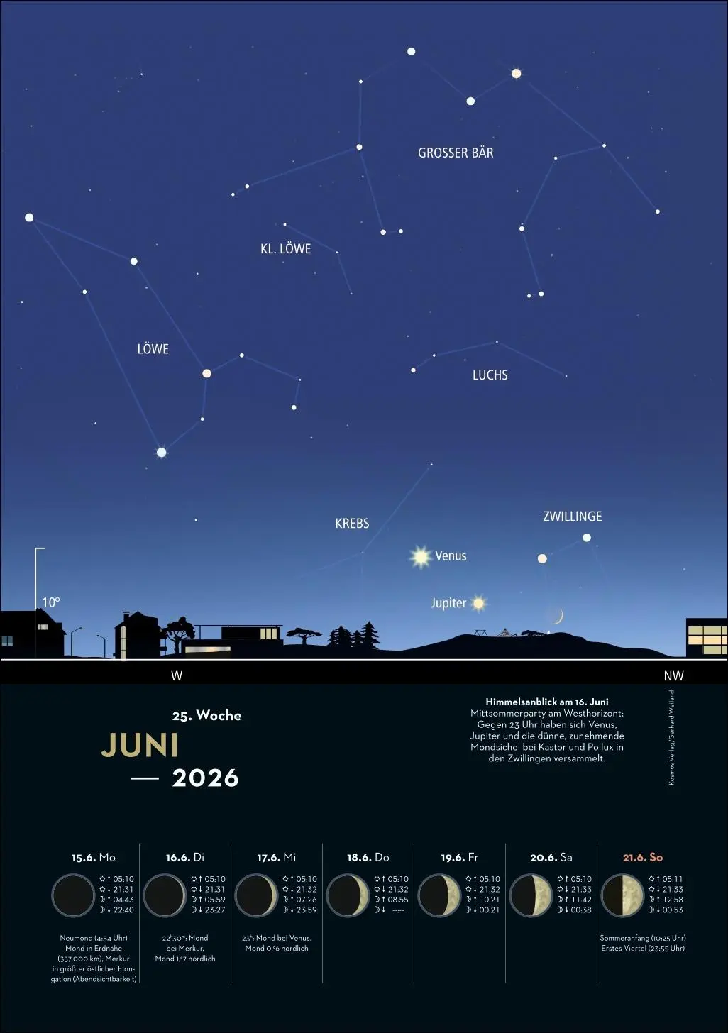Bild: 9783840037733 | KOSMOS Himmelsjahr 2026 | Hans-Ulrich Keller | Kalender | 54 S. | 2026