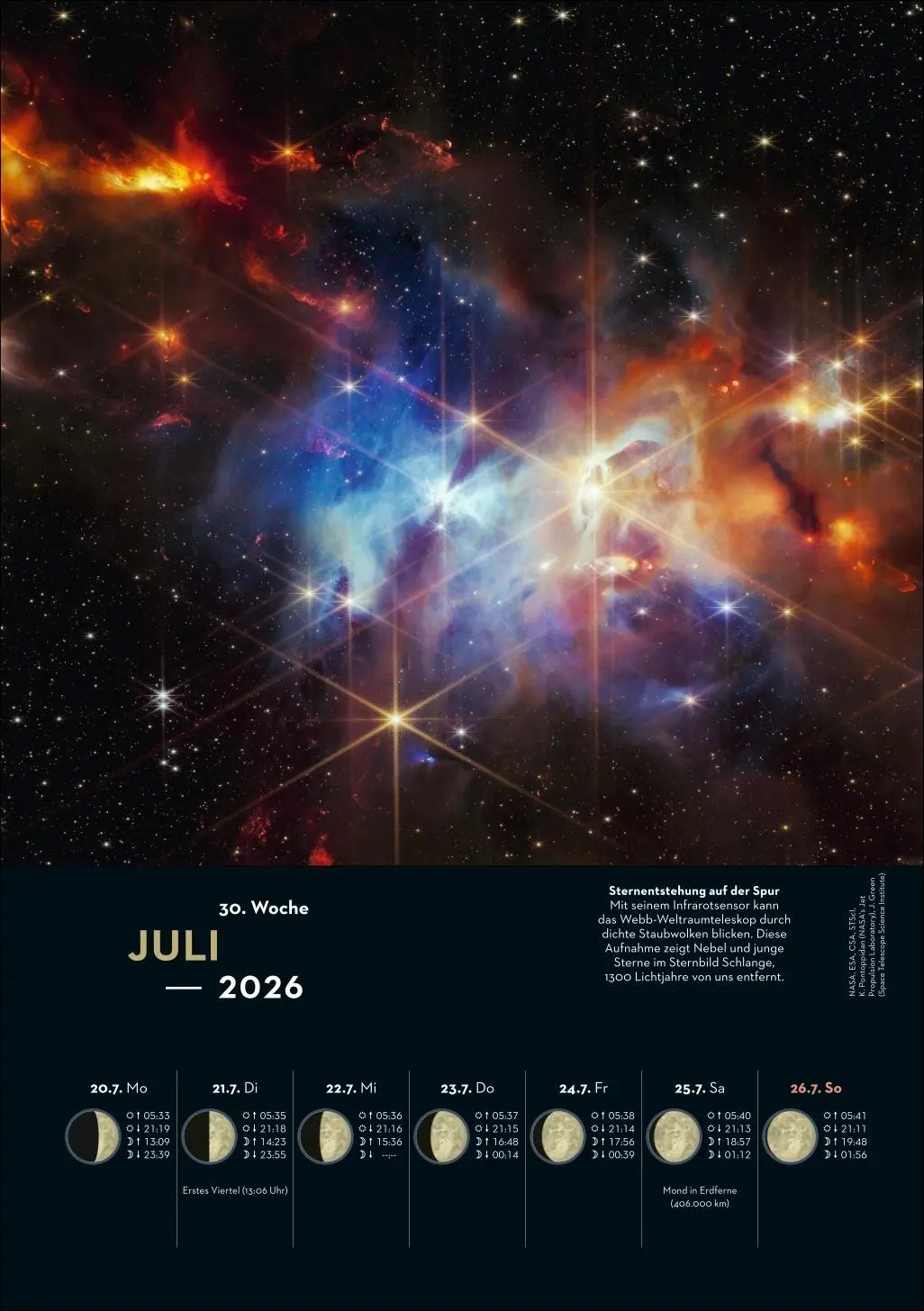 Bild: 9783840037733 | KOSMOS Himmelsjahr 2026 | Hans-Ulrich Keller | Kalender | 54 S. | 2026