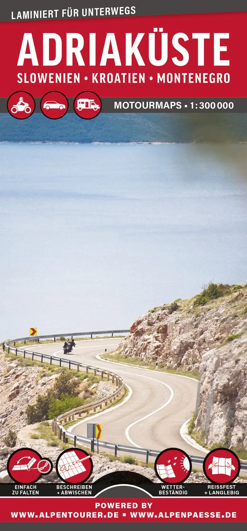 Cover: 9783939997733 | MoTourMaps Adriaküste Slowenien . Kroatien . Montenegro Auto- und...