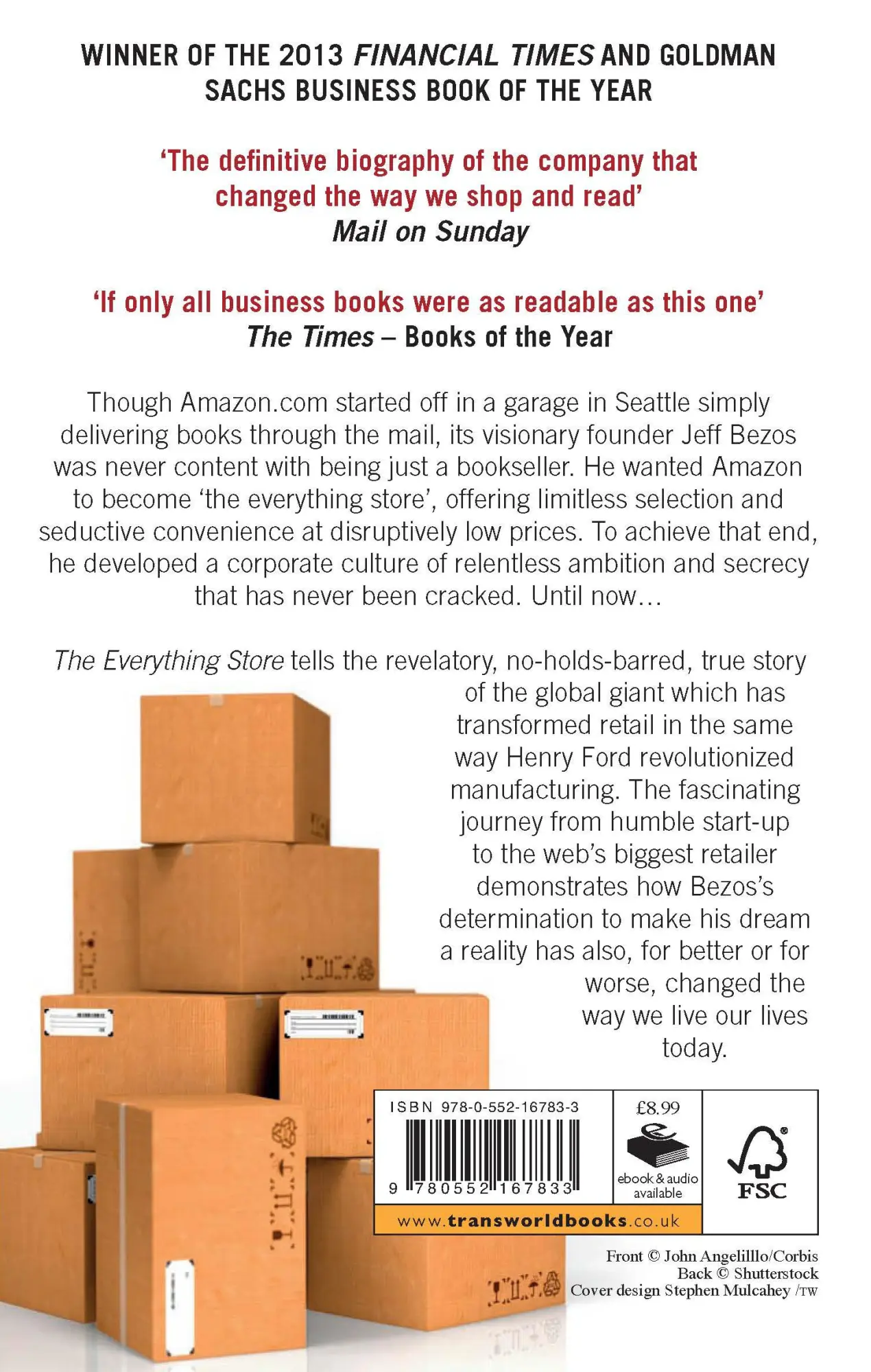 Rückseite: 9780552167833 | The Everything Store: Jeff Bezos and the Age of Amazon | Brad Stone