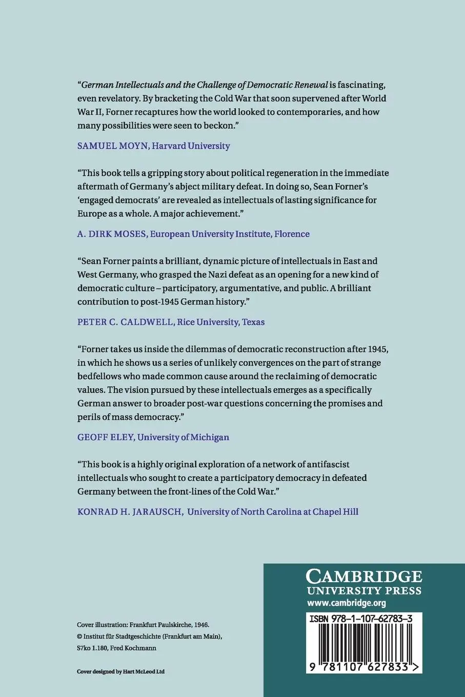 Rückseite: 9781107627833 | German Intellectuals and the Challenge of Democratic Renewal | Forner