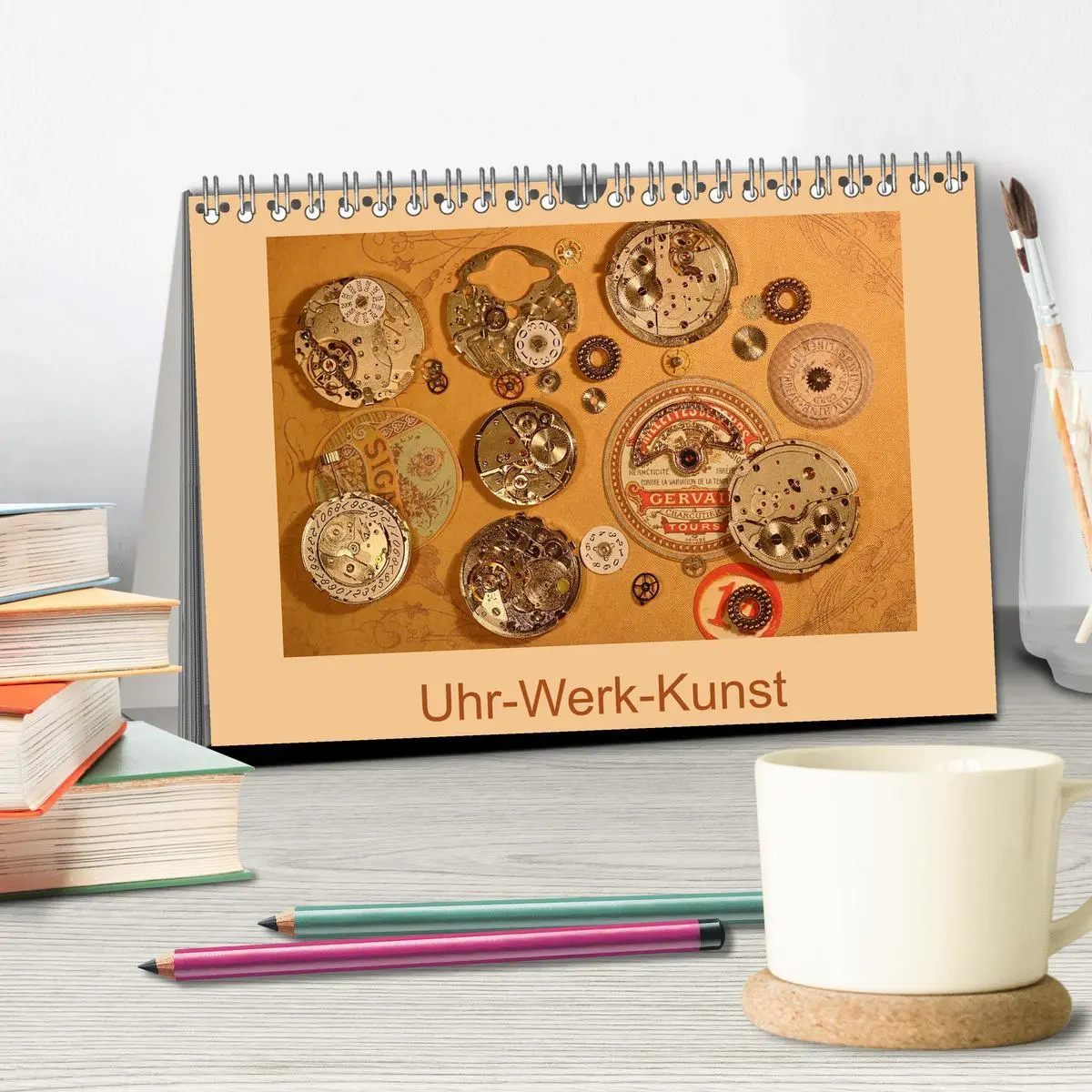 Bild: 9783457827833 | Uhr-Werk-Kunst (Tischkalender 2026 DIN A5 quer), CALVENDO...