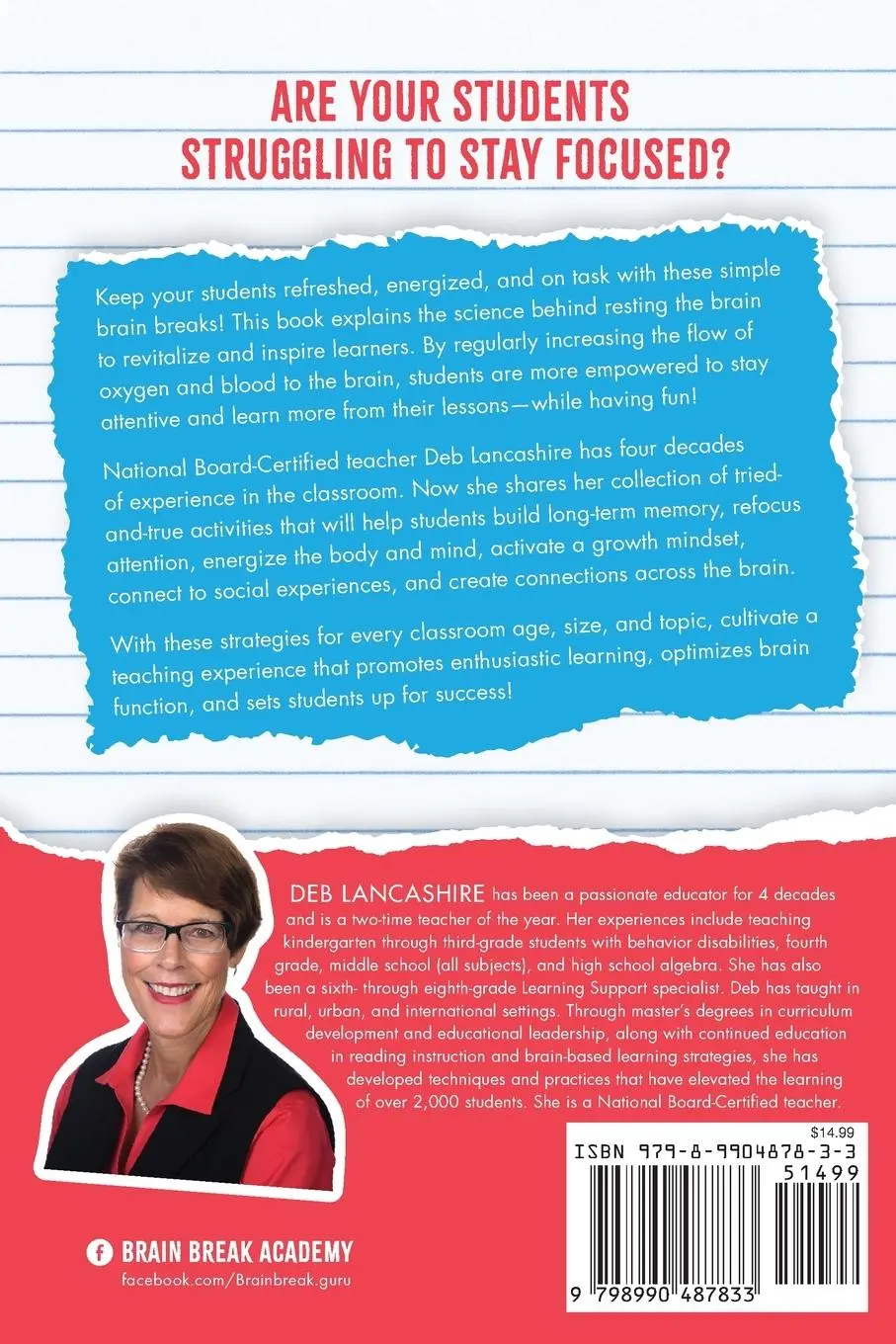 Rückseite: 9798990487833 | Brain Breaks | Deb J Lancashire | Taschenbuch | Englisch | 2025