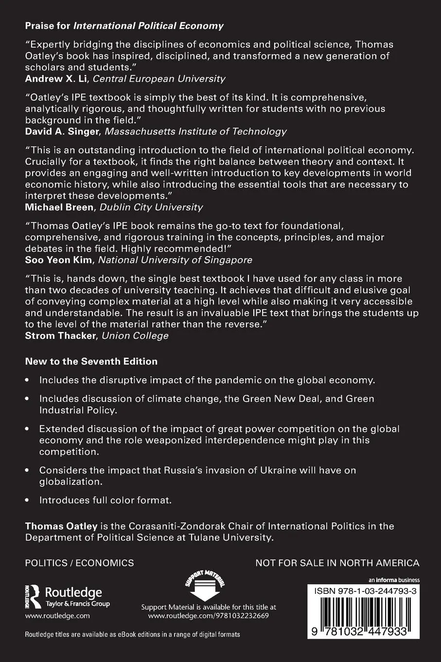 Rückseite: 9781032447933 | International Political Economy | International Student Edition | Buch