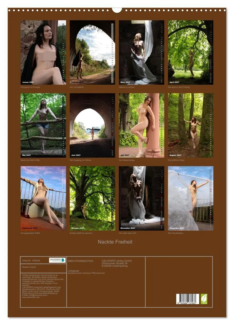 Bild: 9783569237933 | Nackte Freiheit (Wandkalender 2027 DIN A2 hoch), CALVENDO...