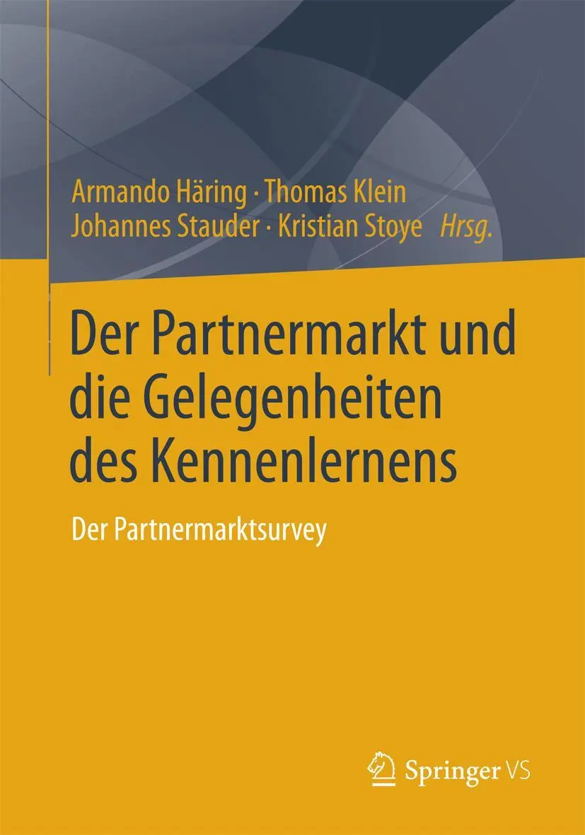 Cover: 9783658027933 | Der Partnermarkt und die Gelegenheiten des Kennenlernens | Taschenbuch
