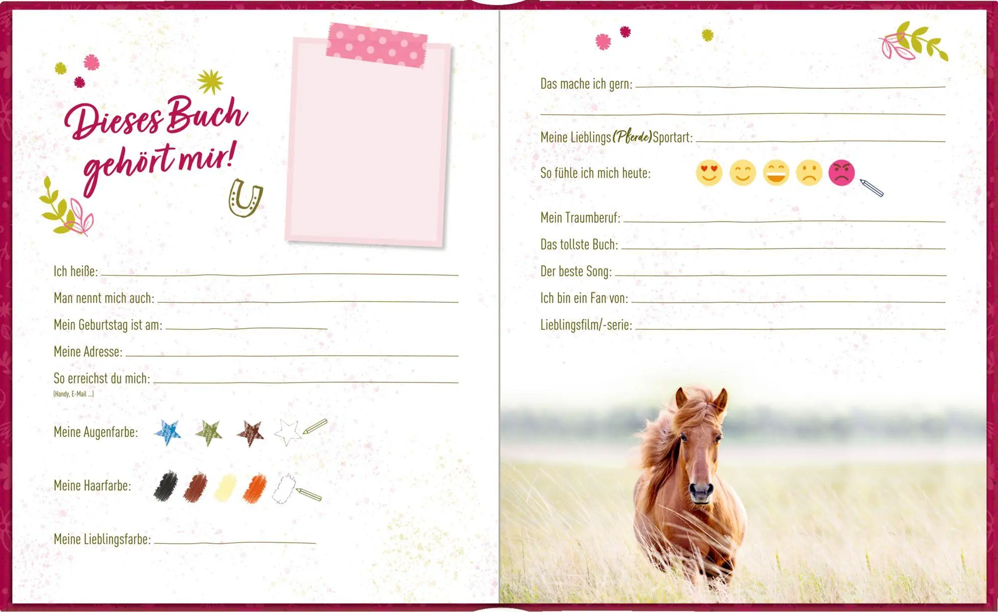 Bild: 4050003718033 | Freundebuch - Pferdefreunde - Meine Freunde | mit 3-D-Bild | Thea Roß