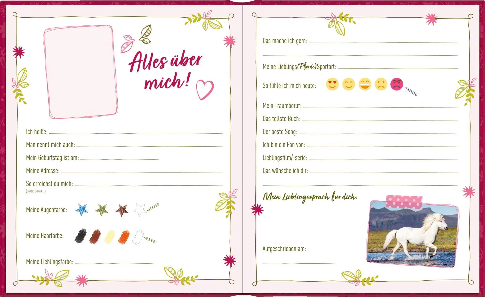 Bild: 4050003718033 | Freundebuch - Pferdefreunde - Meine Freunde | mit 3-D-Bild | Thea Roß