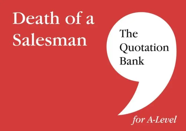 Cover: 9781739608033 | The Quotation Bank: Death of A Salesman Revision and Study Guide...