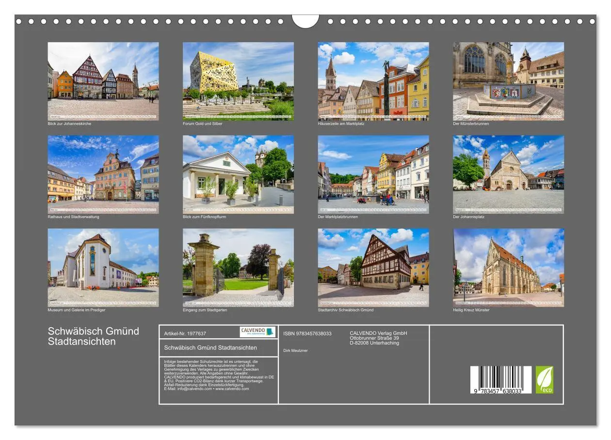 Bild: 9783457638033 | Schwäbisch Gmünd Stadtansichten (Wandkalender 2026 DIN A3 quer),...