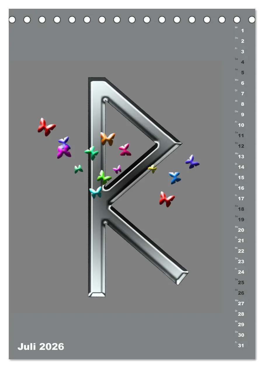 Bild: 9783516348033 | Germanische Runen (Tischkalender 2026 DIN A5 hoch), CALVENDO...