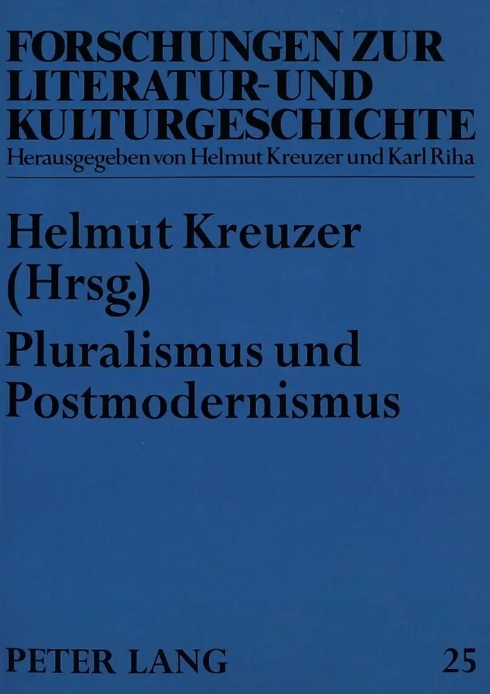 Cover: 9783631498033 | Pluralismus und Postmodernismus | Doris Rosenstein (u. a.) | Buch