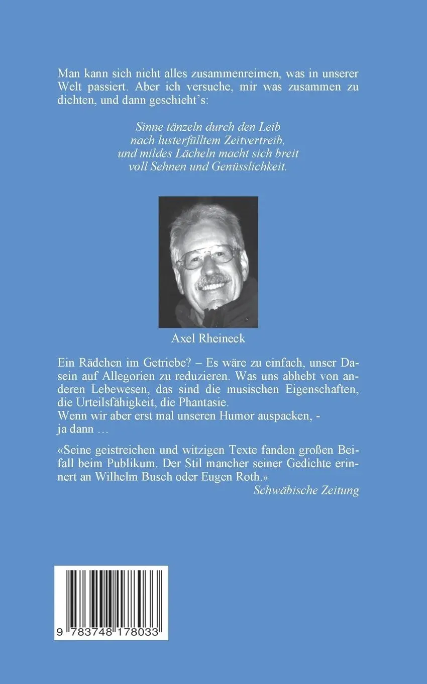 Rückseite: 9783748178033 | Litera-Türchen | Gedichte zum Feierabend | Axel Rheineck | Taschenbuch