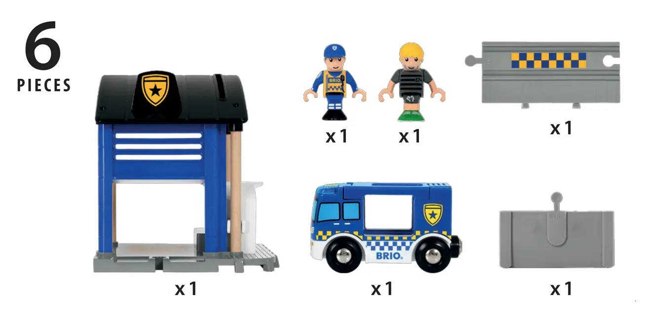 Bild: 7312350338133 | 33813 BRIO Polizeistation mit Einsatzfahrzeug | BRIO® | Spiel | Spiel