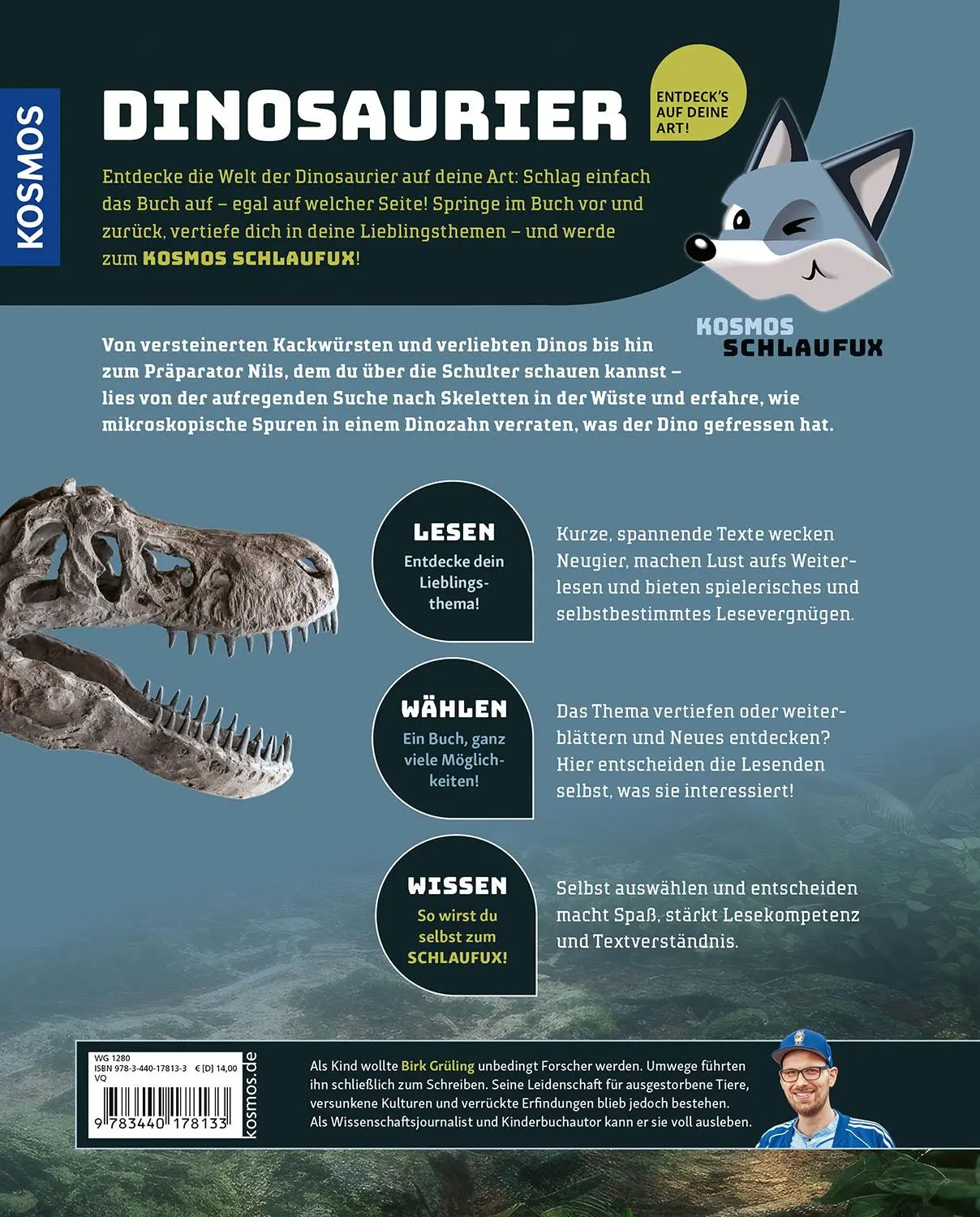 Rückseite: 9783440178133 | Kosmos SchlauFUX - Dinosaurier | Birk Grüling | Buch | 64 S. | Deutsch