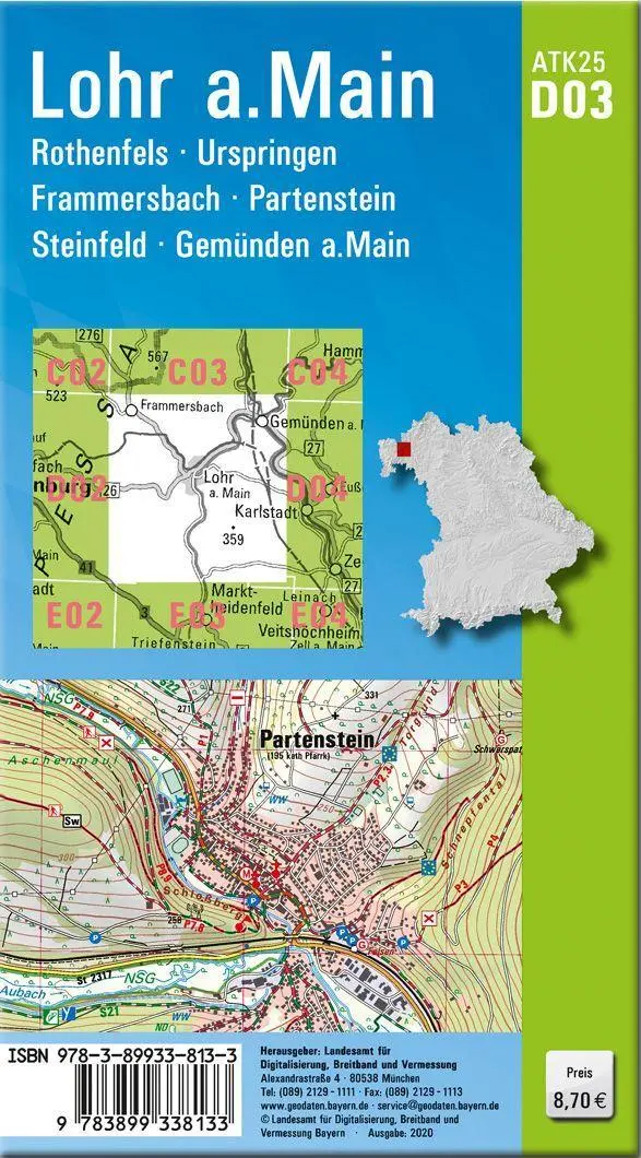 Bild: 9783899338133 | Lohr am Main 1 : 25 000 | Digitalisierung | (Land-)Karte | Deutsch