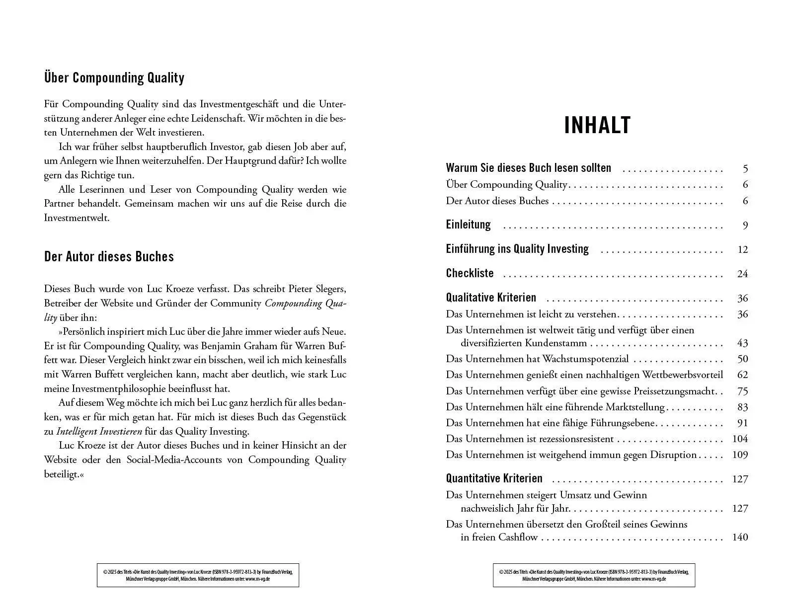 Bild: 9783959728133 | Die Kunst des Quality Investing | Luc Kroeze | Taschenbuch | 224 S.