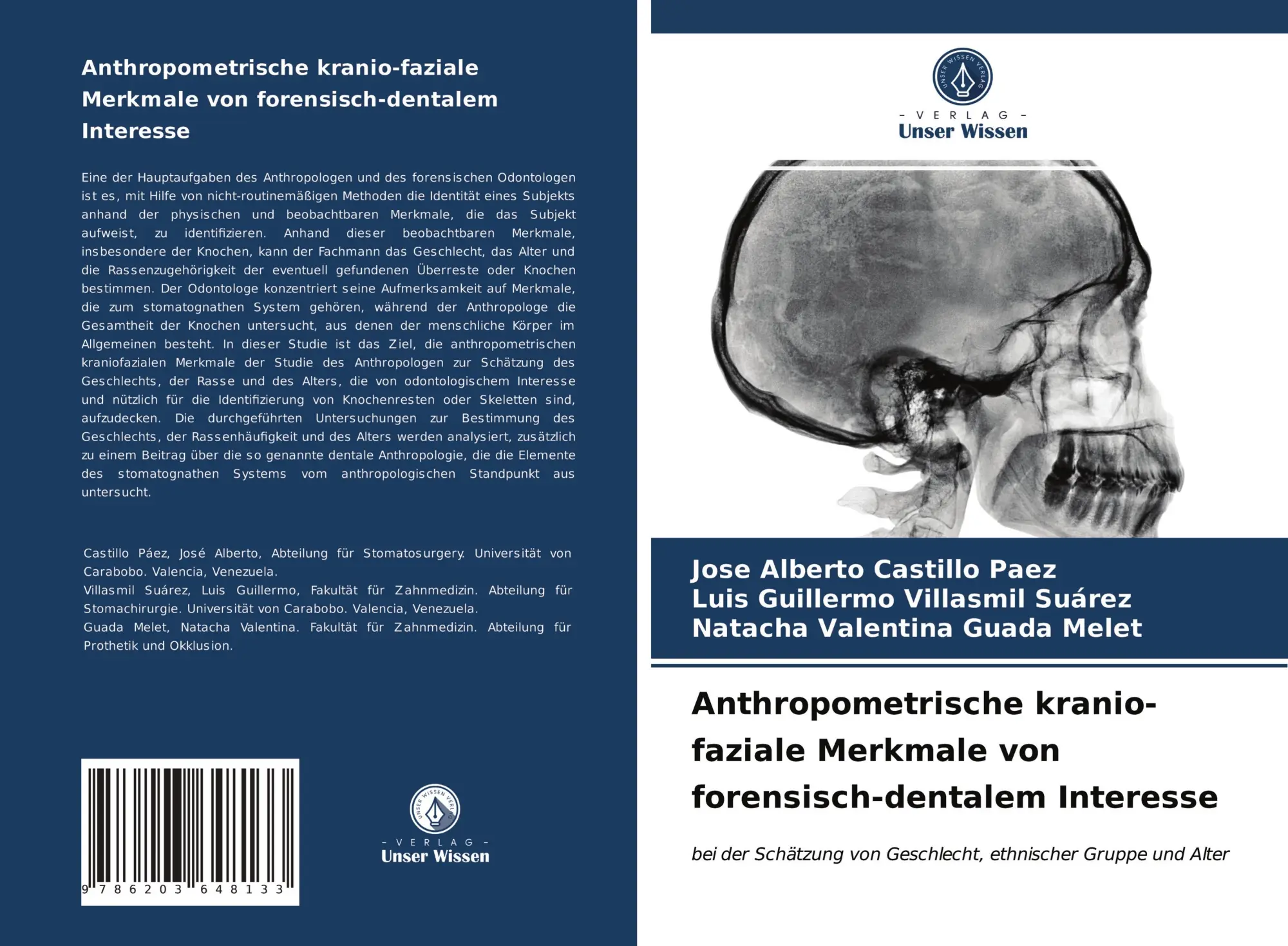 Cover: 9786203648133 | Anthropometrische kranio-faziale Merkmale von forensisch-dentalem...