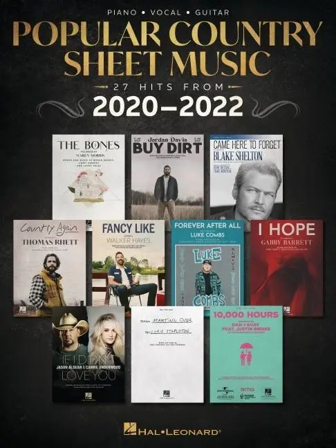Hal Leonard Publishing Corporation Popular Country Sheet Music, 27 Hits From 2020-2022 Arranged For Piano/Vocal/Guitar