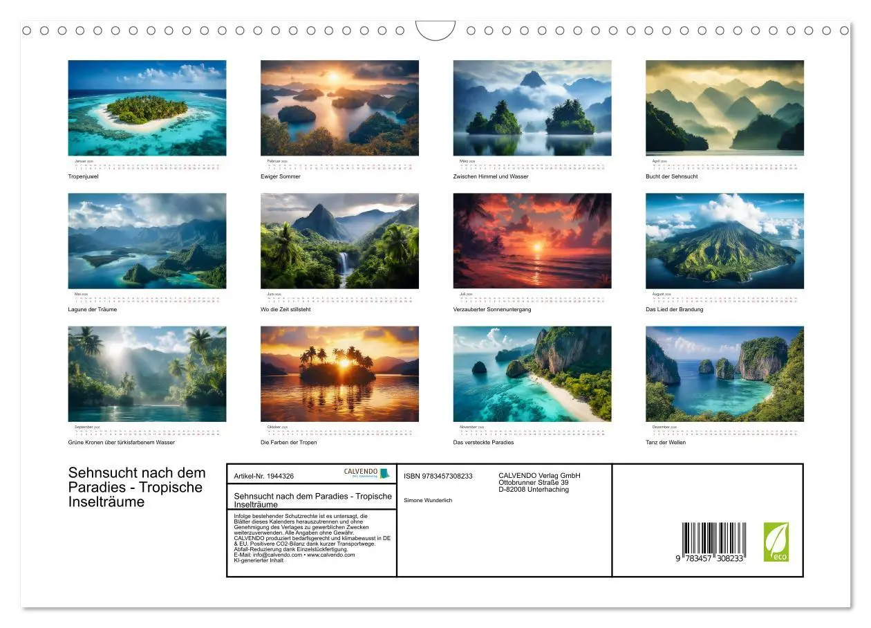 Bild: 9783457308233 | Sehnsucht nach dem Paradies - Tropische Inselträume (Wandkalender...