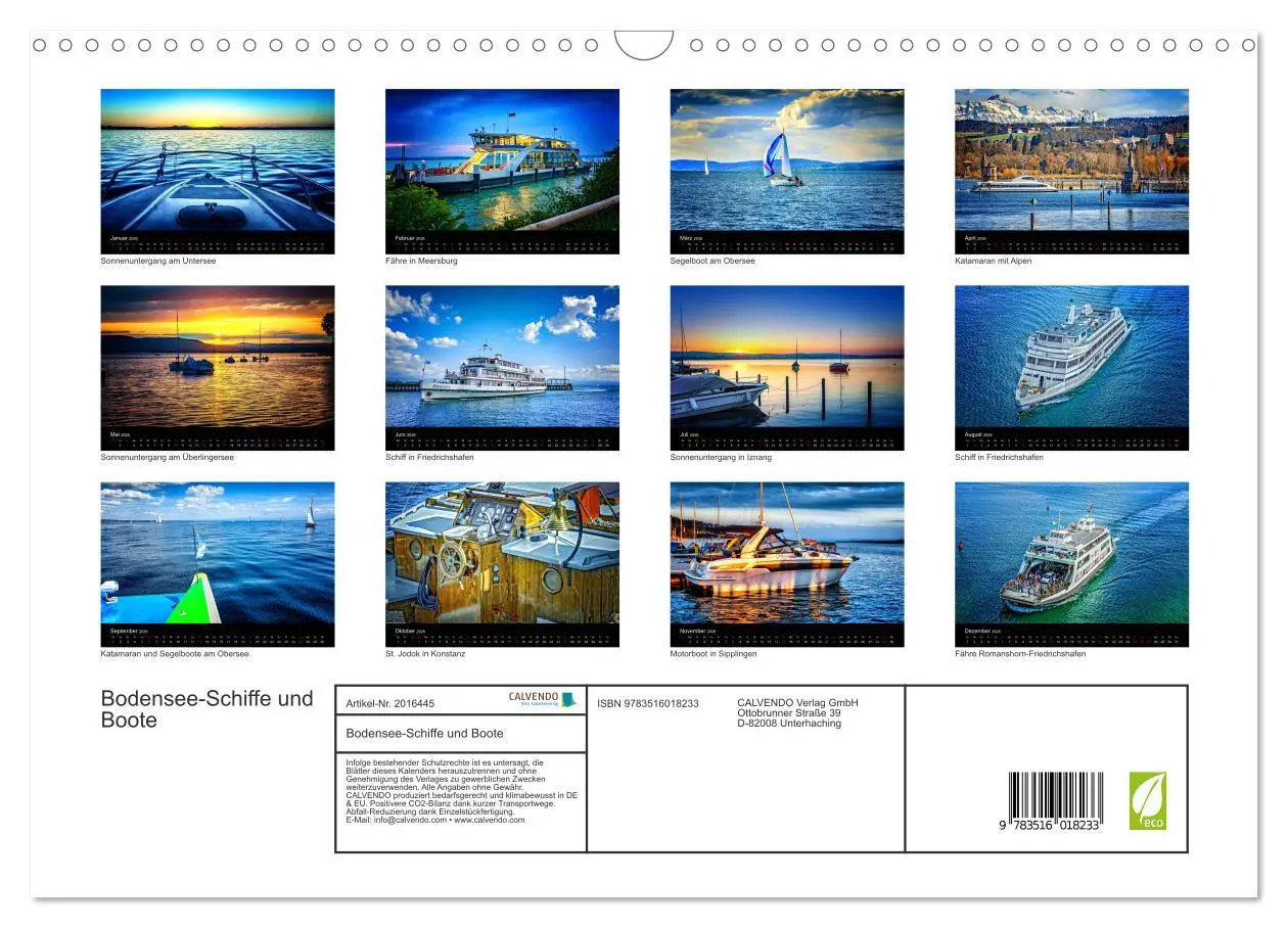 Bild: 9783516018233 | Bodensee-Schiffe und Boote (Wandkalender 2026 DIN A3 quer),...