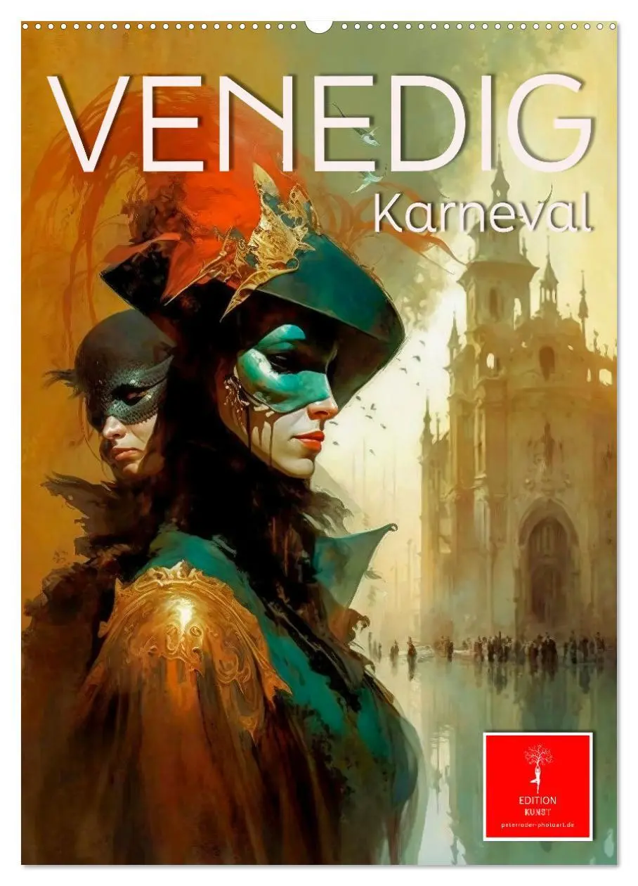 Cover: 9783516328233 | Venedig Karneval (Wandkalender 2026 DIN A2 hoch), CALVENDO...