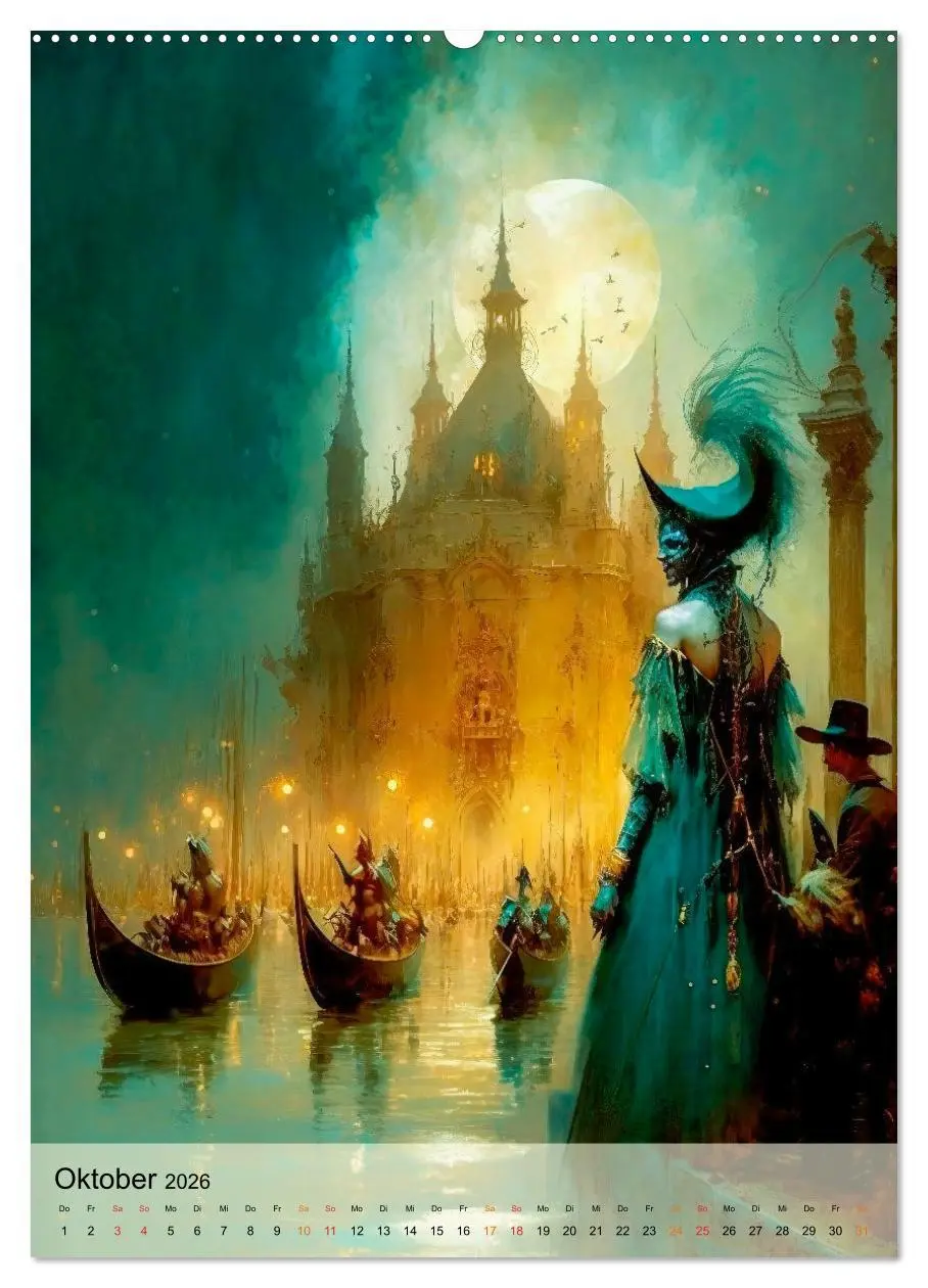 Bild: 9783516328233 | Venedig Karneval (Wandkalender 2026 DIN A2 hoch), CALVENDO...