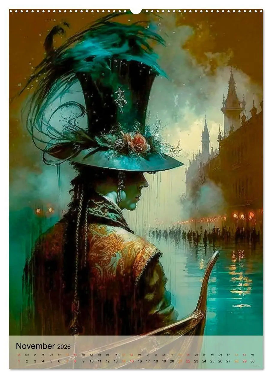 Bild: 9783516328233 | Venedig Karneval (Wandkalender 2026 DIN A2 hoch), CALVENDO...