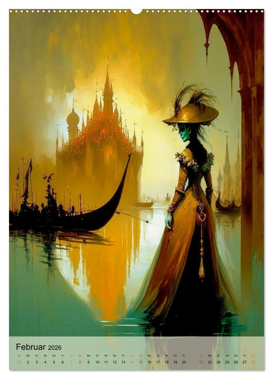 Bild: 9783516328233 | Venedig Karneval (Wandkalender 2026 DIN A2 hoch), CALVENDO...