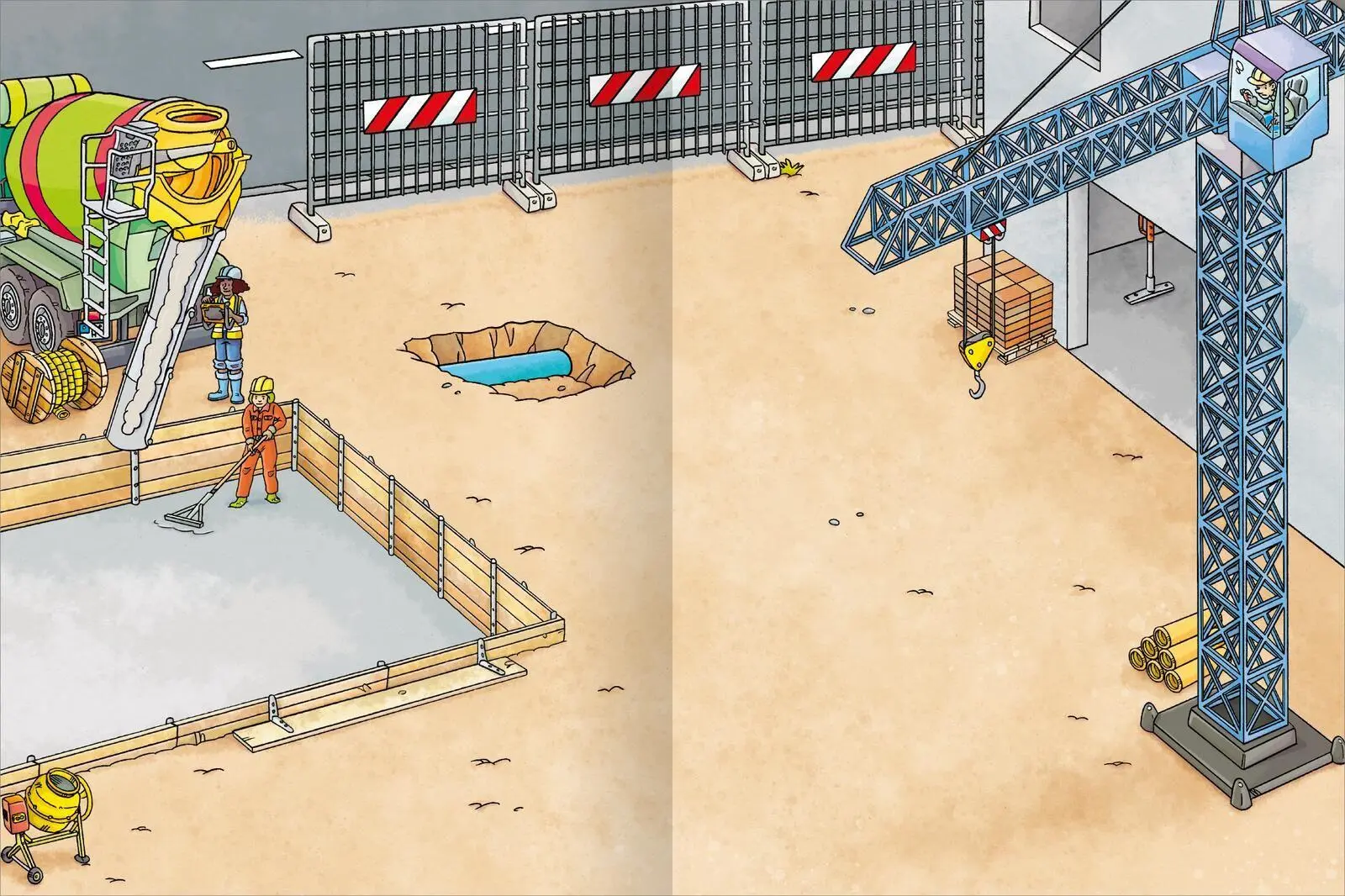 Bild: 9783845868233 | Das Metallic-Stickerbuch - Baustelle | Über 300 Metallic-Sticker