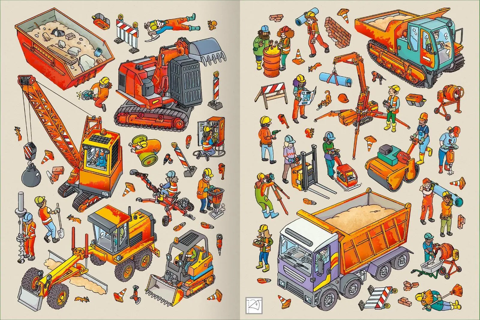 Bild: 9783845868233 | Das Metallic-Stickerbuch - Baustelle | Über 300 Metallic-Sticker