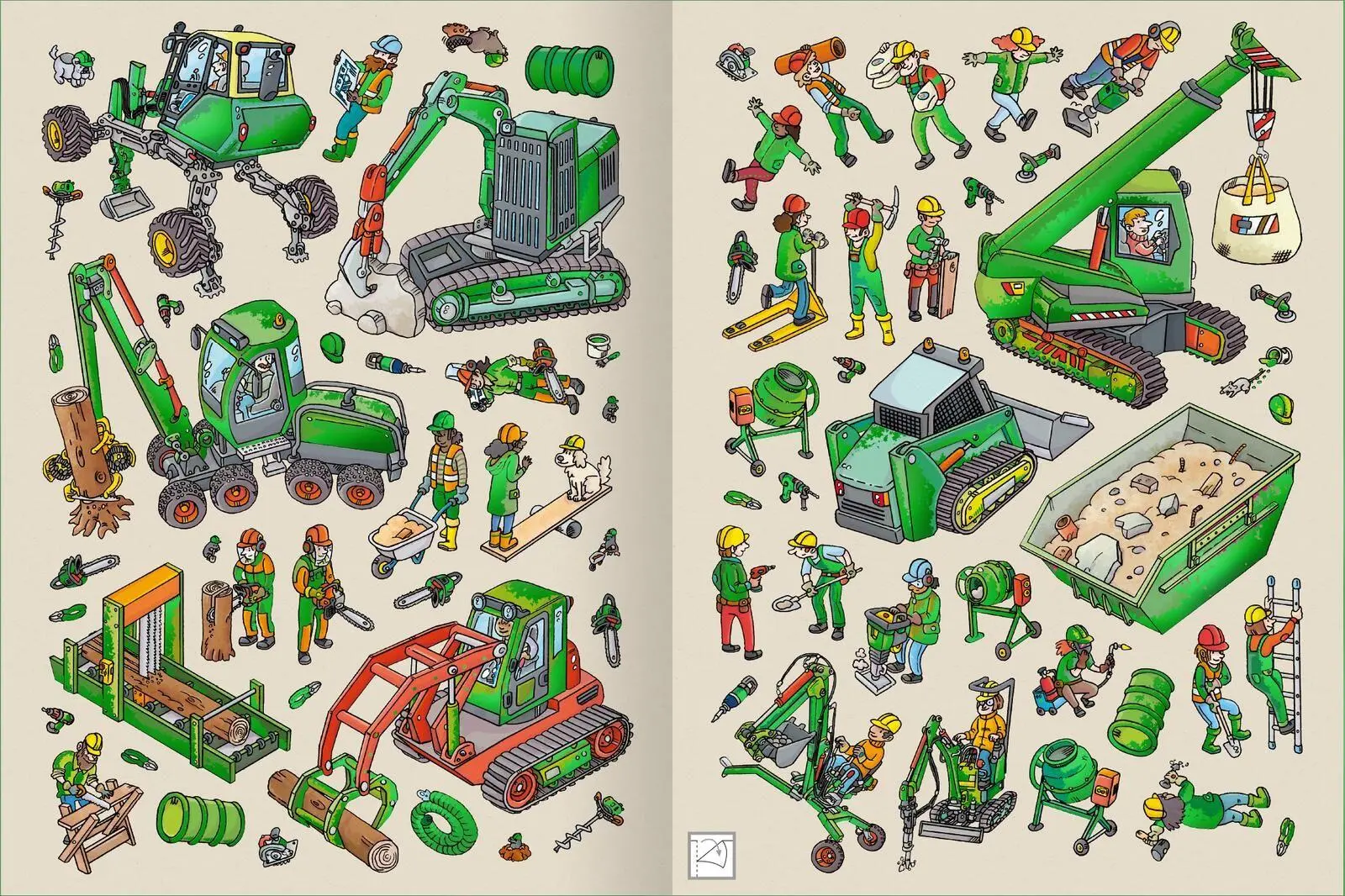 Bild: 9783845868233 | Das Metallic-Stickerbuch - Baustelle | Über 300 Metallic-Sticker