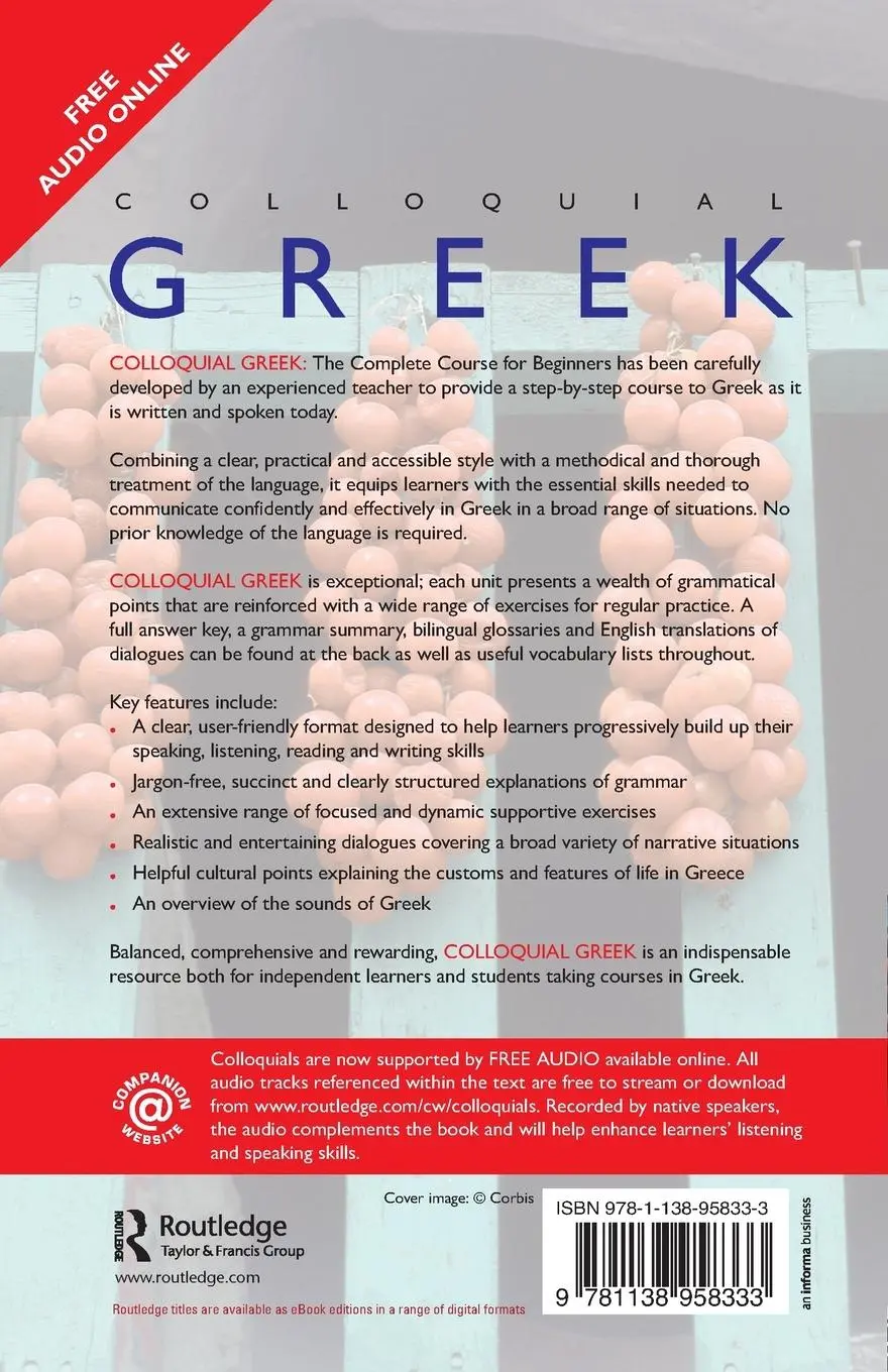 Rückseite: 9781138958333 | Colloquial Greek | Niki Watts | Taschenbuch | Englisch | 2015