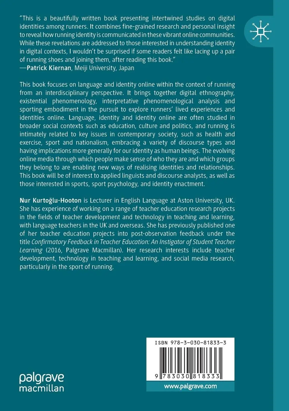 Rückseite: 9783030818333 | Language, Identity Online and Running | Nur Kurto¿lu-Hooton | Buch