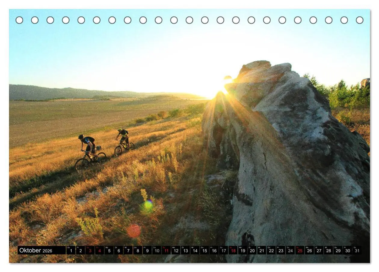 Bild: 9783457848333 | Mountainbike Traumpfade (Tischkalender 2026 DIN A5 quer), CALVENDO...