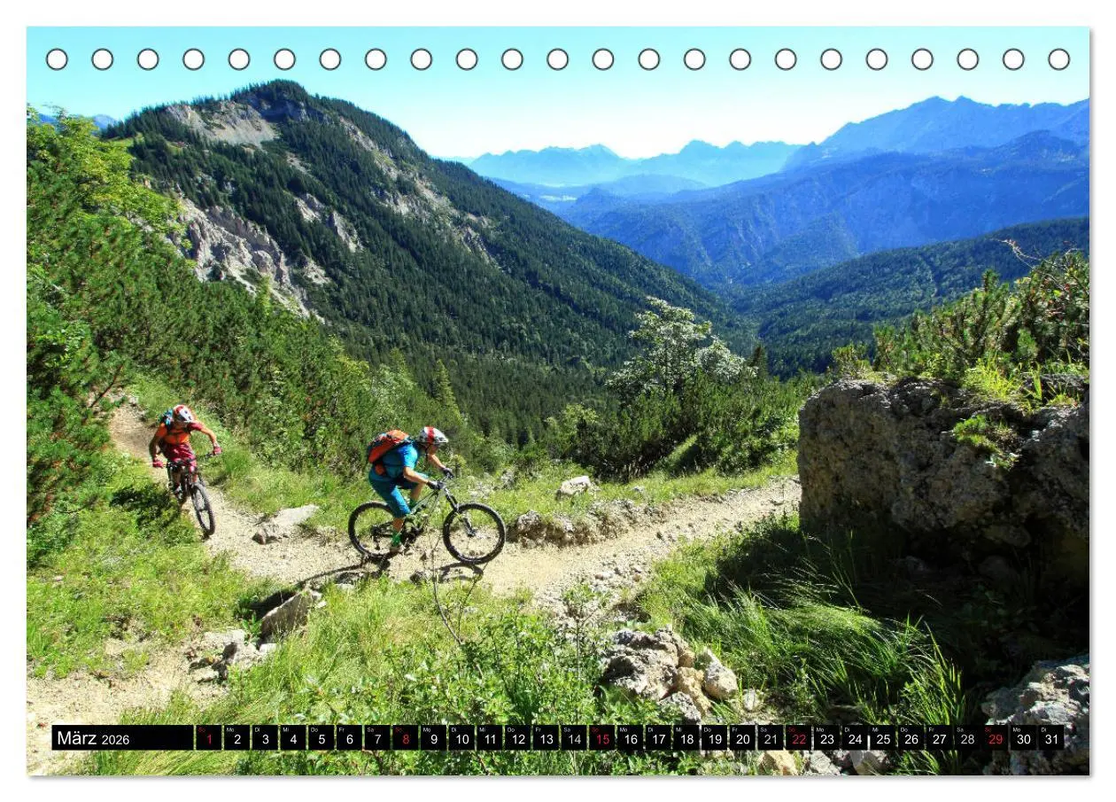 Bild: 9783457848333 | Mountainbike Traumpfade (Tischkalender 2026 DIN A5 quer), CALVENDO...