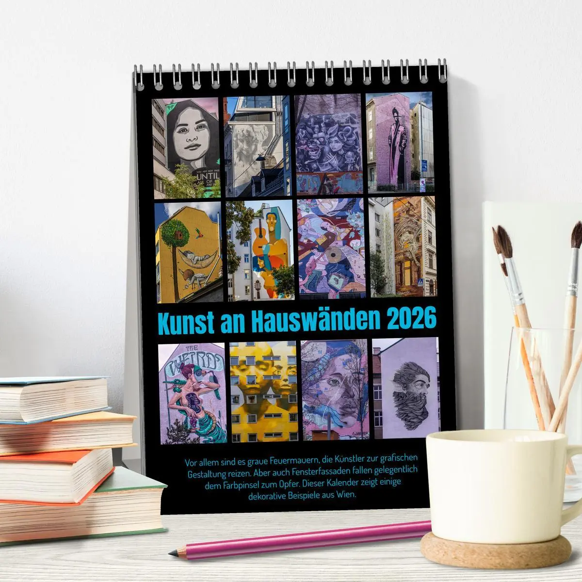Bild: 9783516318333 | Kunst an Hauswänden (Tischkalender 2026 DIN A5 hoch), CALVENDO...