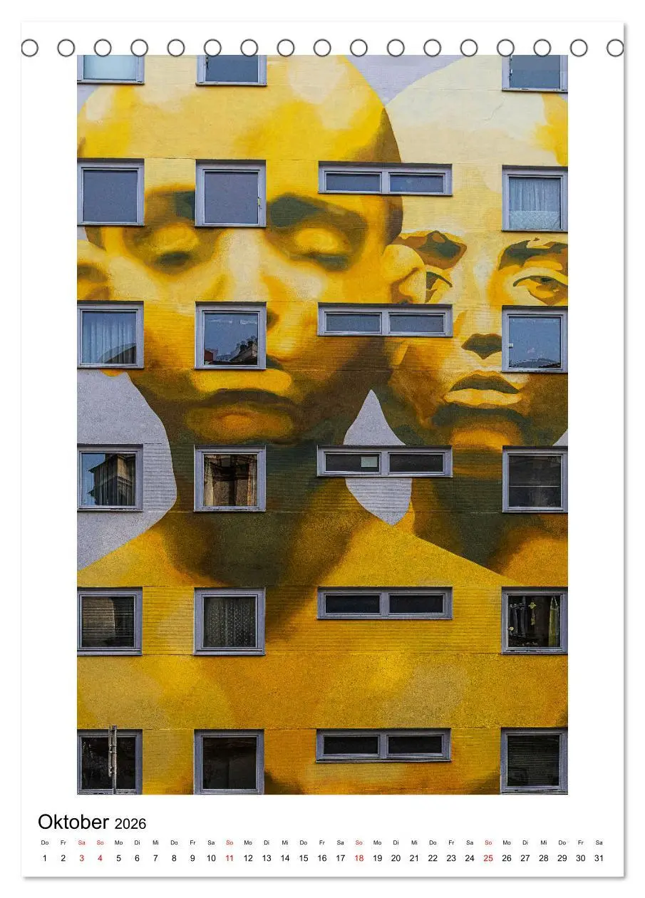 Bild: 9783516318333 | Kunst an Hauswänden (Tischkalender 2026 DIN A5 hoch), CALVENDO...