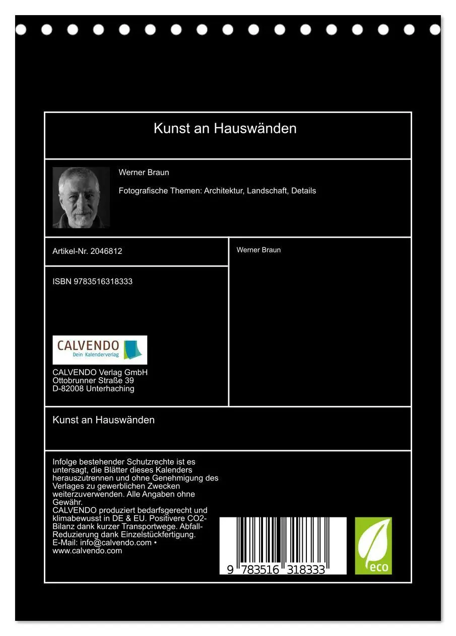 Bild: 9783516318333 | Kunst an Hauswänden (Tischkalender 2026 DIN A5 hoch), CALVENDO...
