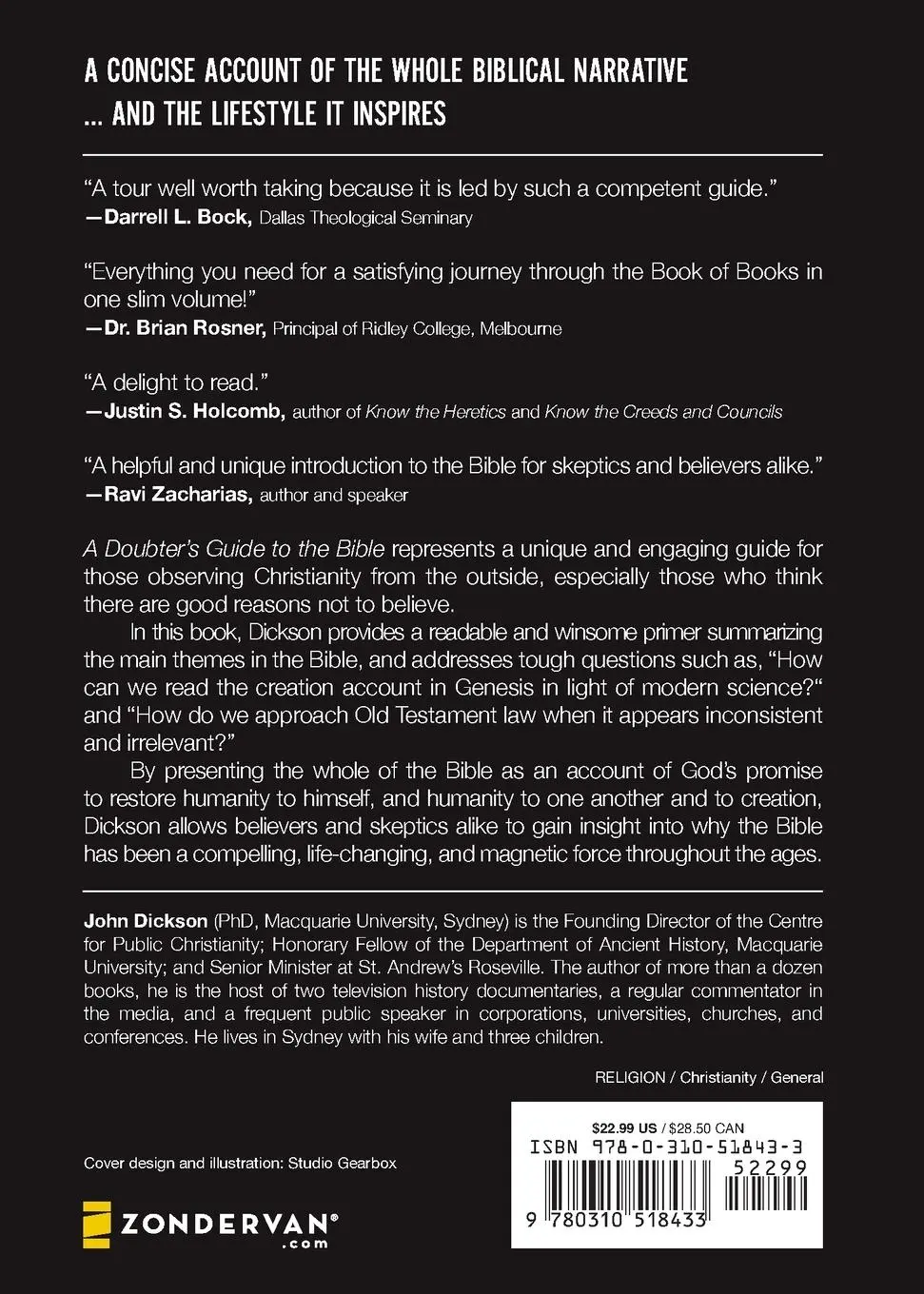 Rückseite: 9780310518433 | A Doubter's Guide to the Bible | John Dickson | Taschenbuch | Englisch