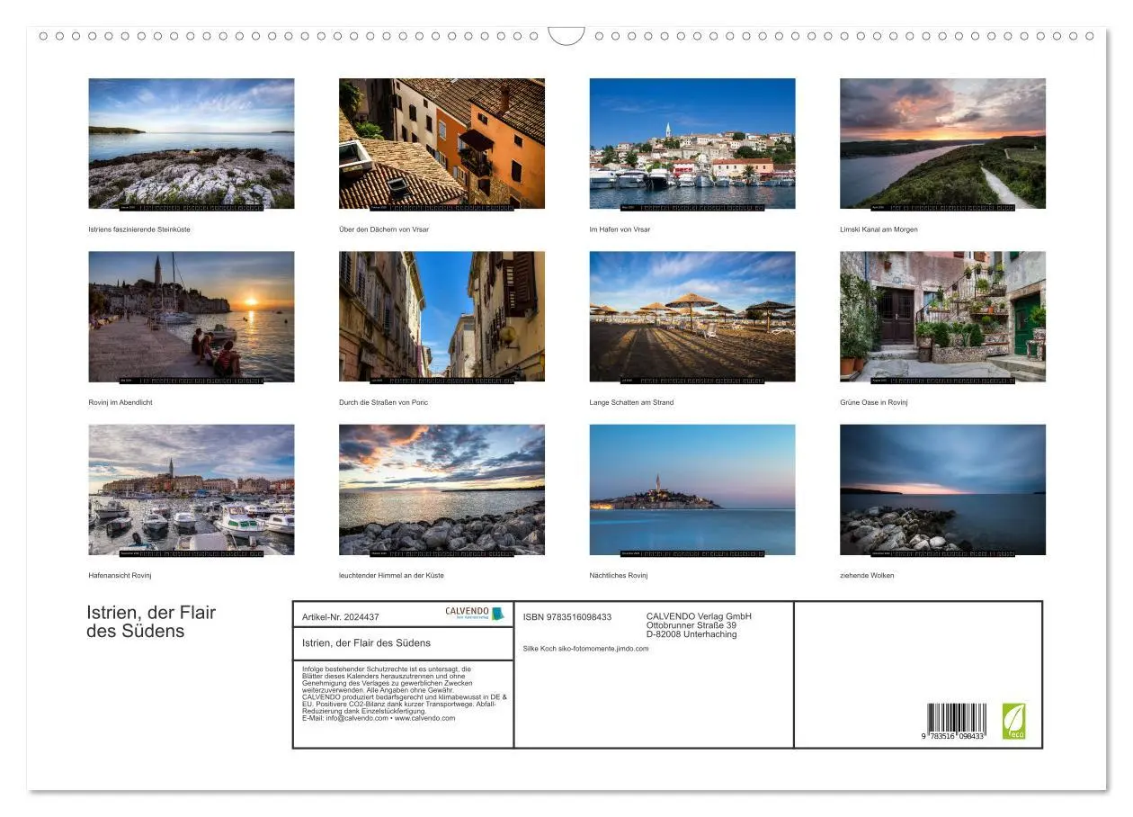Bild: 9783516098433 | Istrien, der Flair des Südens (Wandkalender 2026 DIN A2 quer),...