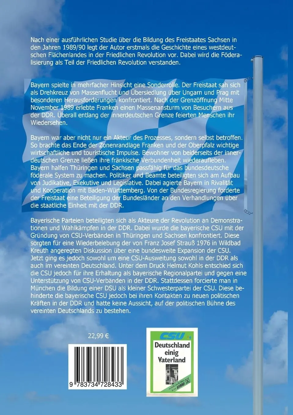 Rückseite: 9783734728433 | Bayern in der Friedlichen Revolution 1989/90 | Michael Richter | Buch
