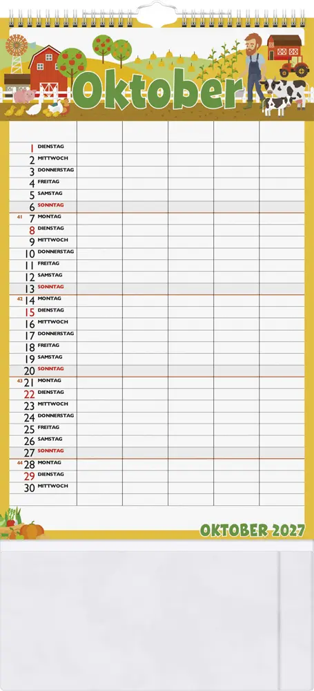 Bild: 4061947158533 | Familienkalender 2027 Graphics, 250×415 mm | Kalender | Deutsch | 2027