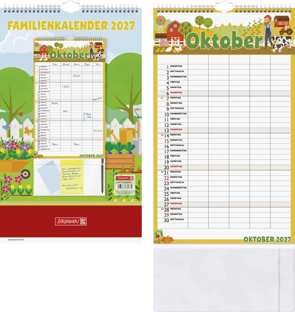 Bild: 4061947158533 | Familienkalender 2027 Graphics, 250×415 mm | Kalender | Deutsch | 2027