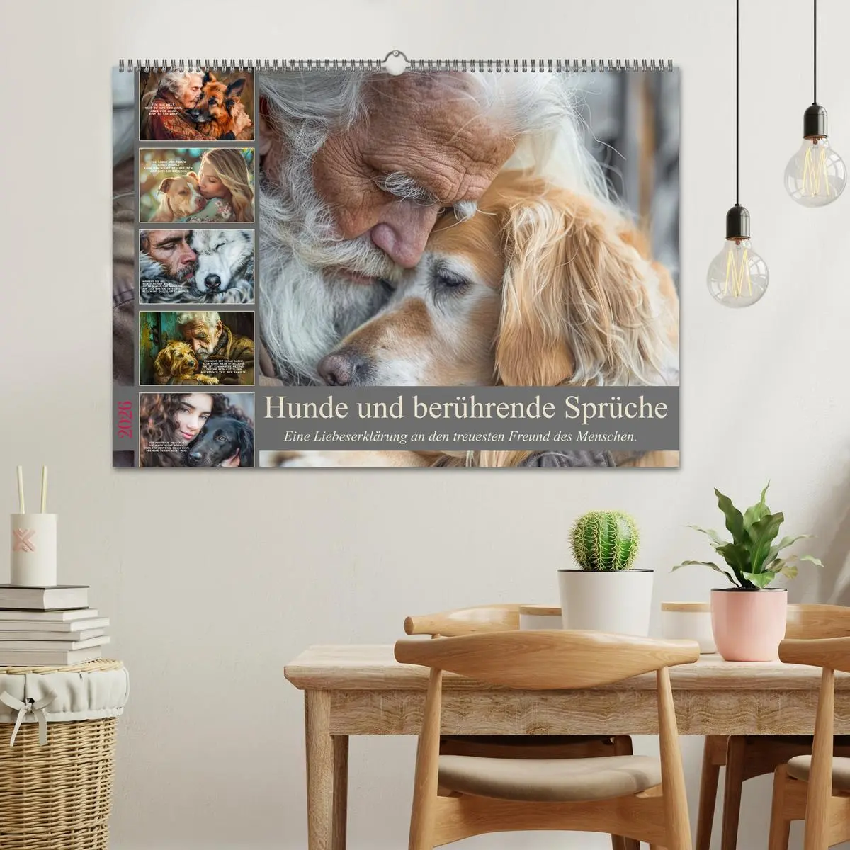 Bild: 9783457378533 | Hunde und berührende Sprüche (Wandkalender 2026 DIN A2 quer),...
