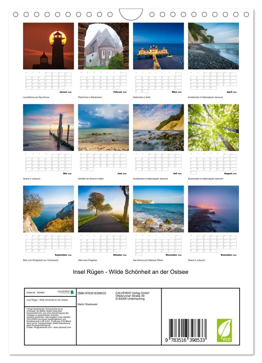 Bild: 9783516398533 | Insel Rügen - Wilde Schönheit an der Ostsee (Wandkalender 2026 DIN...
