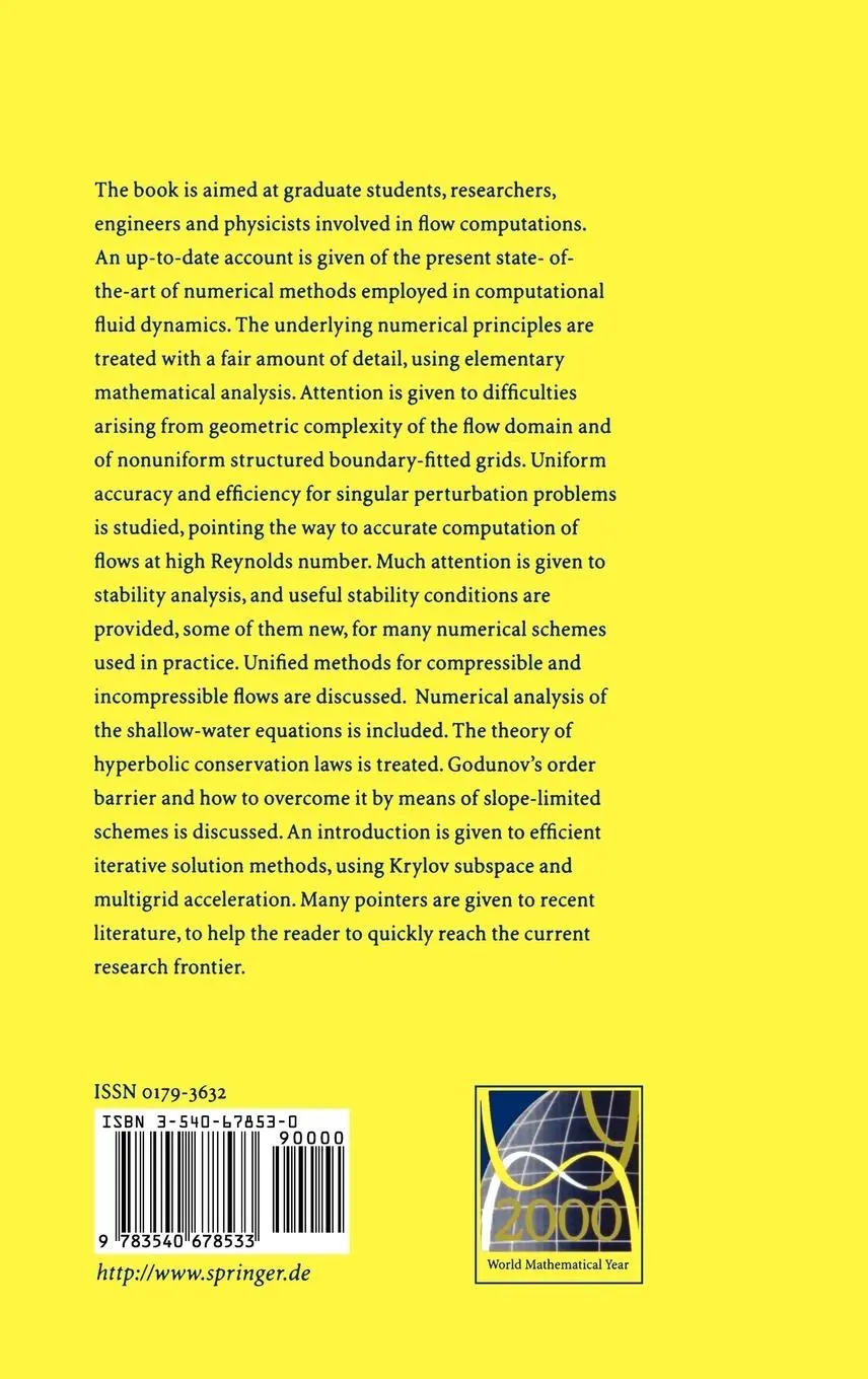 Rückseite: 9783540678533 | Principles of Computational Fluid Dynamics | Pieter Wesseling | Buch