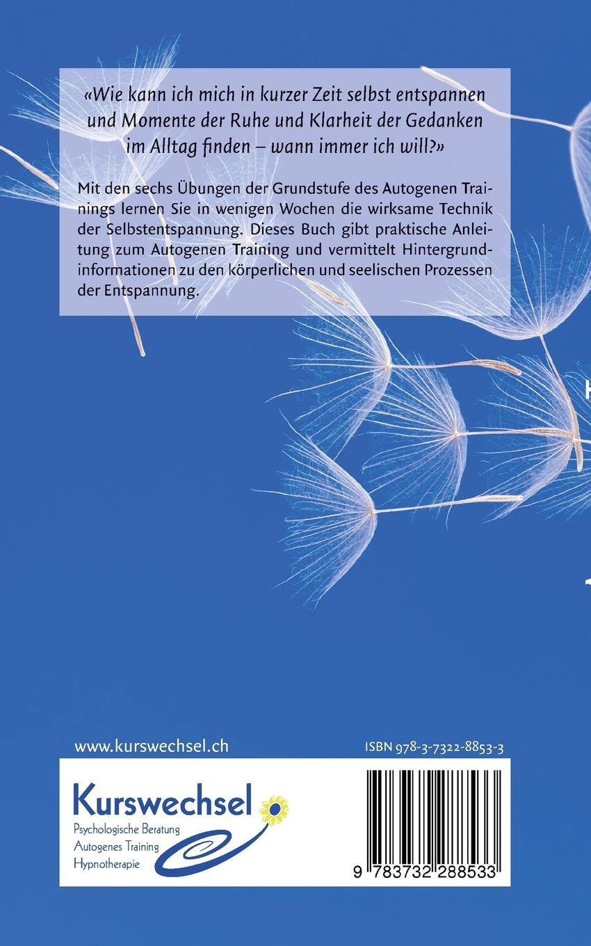 Rückseite: 9783732288533 | Autogenes Training | Ein praktischer Leitfaden zur Grundstufe | Buch