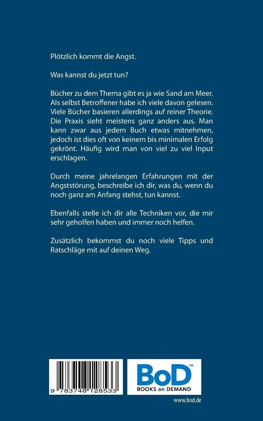 Rückseite: 9783748128533 | Angststörung | Hilfe zur Selbsthilfe | Dom | Taschenbuch | Paperback