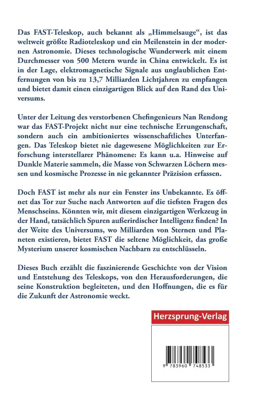 Rückseite: 9783960748533 | Das Himmelsauge Chinas | Chinas Tor zum Universum - das FAST-Teleskop